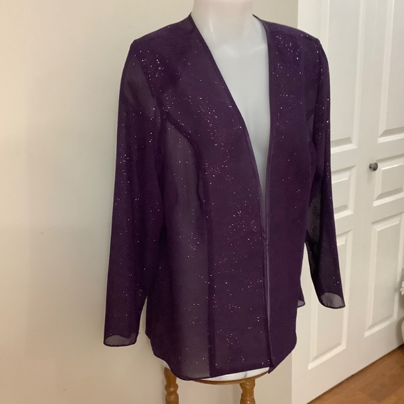 Purple Beautiful shimmery topper L 38-39:bust - Picture 4 of 10